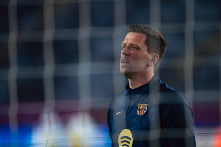 Spain-Football-Champions League - Quarters of Final First Leg - FC Barcelona, Barca v Borussia Dortmund in Barcelona, Spain. Barcelona, Spain, 9, April, 2025. Spain-Football-Champions League - Quarters of Final First Leg - FC Barcelona v Borussia Dortmund. 25 Wojciech Szczesny warming up. Barcelona Olympic Stadium Lluis Companys Barcelona Spain
2025.04.09 Barcelona
pilka nozna , Liga Mistrzow
FC Barcelona - Borussia Dortmund
Foto IMAGO/PressFocus

!!! POLAND ONLY !!!