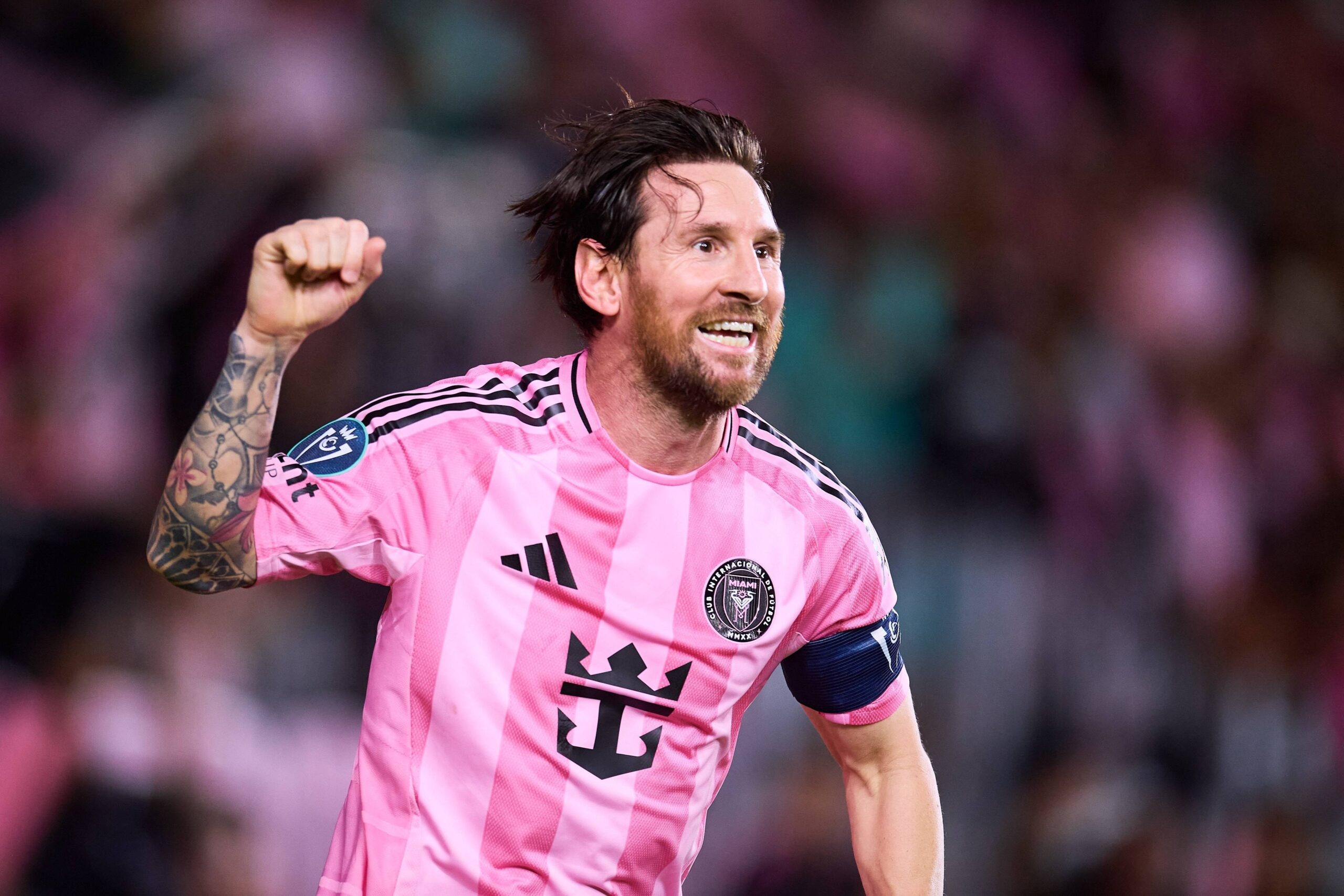 RECORD DATE NOT STATED Concacaf Champions Cup 2025 Inter Miami vs Los Angeles FC - CFV Lionel Messi celebrates his goal 3-1 of Inter Miami during the Quarter Finals second leg match between Inter Miami and Los Angeles FC as part of the CONCACAF Champions Cup 2025, at Chase Stadium on April 09, 2025 in Fort Lauderdale, Miami, Florida, United States. FORT LAUDERDALE MIAMI FLORIDA UNITED STATES PUBLICATIONxNOTxINxMEXxCHNxRUS Copyright: xJosexLuisxMelgarejox 20250409210010_CCC_2025_CFV_MIA_LAFC_MESSI199
2025.04.10 Fort Lauderdale
pilka nozna , Puchar Mistrzow CONCACAF
Inter Miami - Los Angeles FC
Foto IMAGO/PressFocus
!!! POLAND ONLY !!!