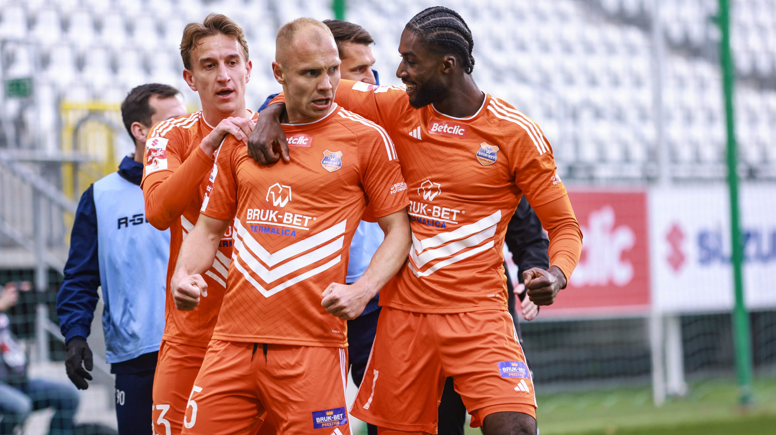 2025.04.10 Lodz
Pilka nozna Pierwsza Liga Betclic 1 Liga sezon 2024/2025 
LKS Lodz - Bruk Bet Nieciecza
N/z Kamil Zapolnik Morgan Fassbender gol radosc bramka
Foto Artur Kraszewski / PressFocus 

2025.04.10 Lodz
Football Polish Betclic 1 League Season 2024/2025 
LKS Lodz - Bruk Bet Nieciecza
Kamil Zapolnik Morgan Fassbender
Credit: Artur Kraszewski / PressFocus