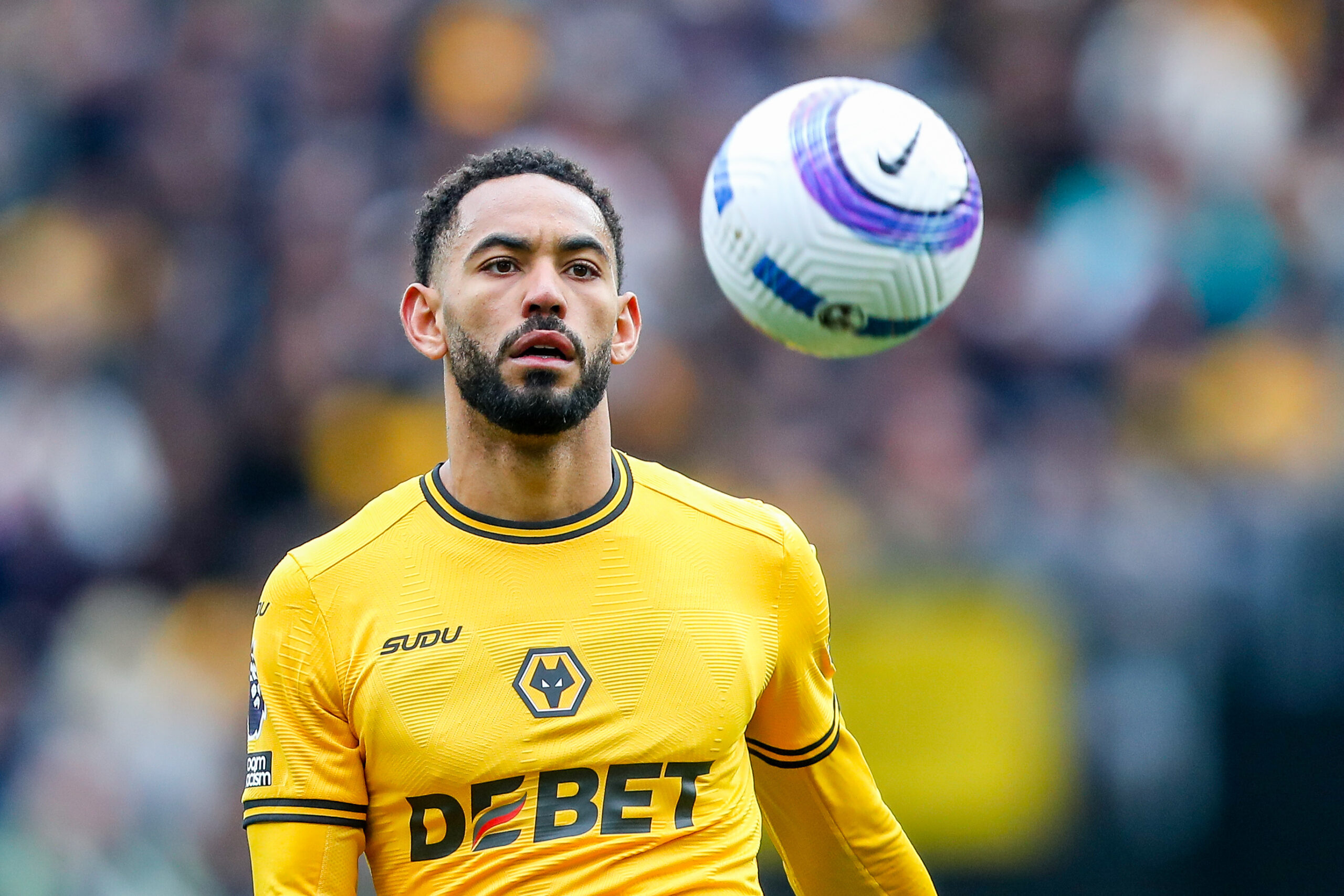 Matheus Cunha of Wolverhampton Wanderers in action during the Premier League match Wolverhampton Wanderers vs Tottenham Hotspur at Molineux, Wolverhampton, United Kingdom, 13th April 2025

(Photo by Gareth Evans/News Images) in Wolverhampton, United Kingdom on 4/13/2025. (Photo by Gareth Evans/News Images/Sipa USA)
2025.04.13 Wolverhampton
pilka nozna liga angielska
Wolverhampton Wanderers - Tottenham Hotspur 
Foto News Images/SIPA USA/PressFocus

!!! POLAND ONLY !!!