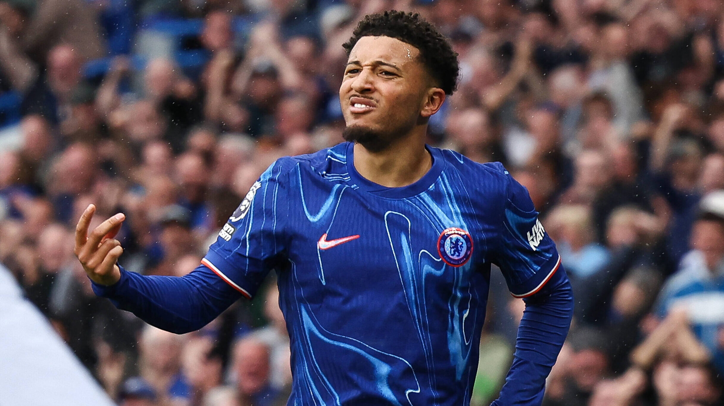 Chelsea v Ipswich Town Premier League 13/04/2025. GOAL 2-2 Jadon Sancho of Chelsea scores a goal and celebrates during the Premier League match between Chelsea and Ipswich Town at Stamford Bridge, London, England on 13 April 2025. London Stamford Bridge Greater London England Editorial use only DataCo restrictions apply See www.football-dataco.com , Copyright: xPaulxPhelanx PSI-21816-0041
2025.04.13 Londyn
pilka nozna , liga angielska
Chelsea Londyn - Ipswich Town
Foto IMAGO/PressFocus

!!! POLAND ONLY !!!