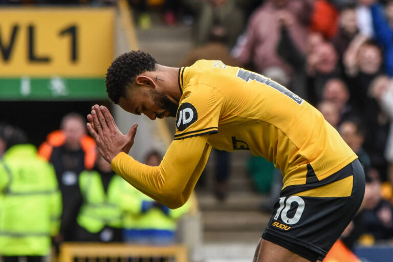 Wolverhampton Wanderers v Tottenham Hotspur, English Premier League, Football, Molineux, Wolverhampton, UK - 13 April 2025 Wolverhampton Wanderers Matheus Cunha celebrates after scoring his sides fourth goal Wolverhampton Molineux Wolverhampton GBR, UK NEWSPAPERS OUT Copyright: xRichardxBowcottx
2025.04.13 Wolverhampton
pilka nozna , liga angielska
Wolverhampton Wanderers - Tottenham Hotspur
Foto IMAGO/PressFocus

!!! POLAND ONLY !!!