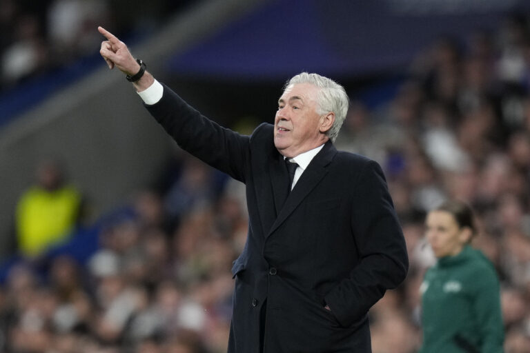 Real Madrid CF head coach Carlo Ancelotti during the UEFA Champions League match, Quarter-finals, second leg, between Real Madrid and Arsenal FC played at Santiago Bernabeu Stadium on April 16, 2025 in Madrid Spain. (Photo by Cesar Cebolla / PRESSINPHOTO)
2025.04.16 Madryt
pilka nozna liga mistrzow
Real Madryt - Arsenal Londyn
Foto pressinphoto/SIPA USA/PressFocus

!!! POLAND ONLY !!!