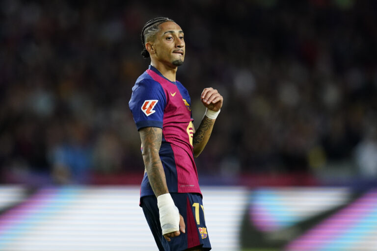 Raphael Dias Belloli Raphinha of FC Barcelona during the La Liga EA Sports match between FC Barcelona and RCD Mallorca played at Lluis Companys Stadium on 22 April 2025 in Barcelona, Spain. (Photo by Sergio Ruiz / Imago) (Photo by pressinphoto/Sipa USA)
2025.04.22 Barcelona
pilka nozna liga hiszpanska
FC Barcelona - RCD Mallorca
Foto pressinphoto/SIPA USA/PressFocus
!!! POLAND ONLY !!!