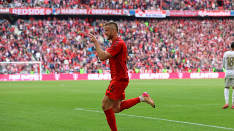 Fussball, Herren, Bundesliga, Saison 2024/2025, FC Bayern Munchen - 1. FSV Mainz 05, Allianz Arena 3:0 durch Eric Dier FC Bayern Munchen, Tor, Jubel DFB, DFL regulations prohibit any use of photographs as image sequences and/or quasi-video *** Football, Men, Bundesliga, Season 2024 2025, FC Bayern Munchen 1 FSV Mainz 05, Allianz Arena 3 0 by Eric Dier FC Bayern Munchen , Goal, Jubel DFB, DFL regulations prohibit any use of photographs as image sequences and or quasi video
2025.04.26 Monachium
pilka nozna , liga niemiecka
Bayern Monachium - FSV Mainz 05
Foto IMAGO/PressFocus
!!! POLAND ONLY !!!