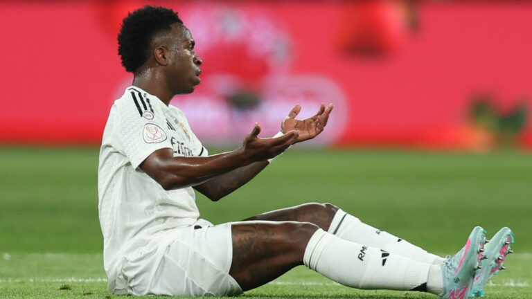 Vinicius Junior of Real Madrid during the Copa del Rey match, Final, between FC Barcelona and Real Madrid CF played at La Cartuja Stadium on April 26, 2025 in Sevilla, Spain. (Photo by Antonio Pozo / Pressinphoto)
2025.04.26 Sewilla
pilka nozna puchar krola
FC Barcelona - Real Madryt
Foto pressinphoto/SIPA USA/PressFocus

!!! POLAND ONLY !!!