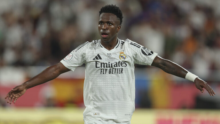Vinicius Junior of Real Madrid  during the Copa del Rey match, Final, between FC Barcelona and Real Madrid CF played at La Cartuja Stadium on April 26, 2025 in Sevilla, Spain. (Photo by Antonio Pozo / Pressinphoto)


2025.04.27 Sewilla
pilka nozna puchar krola 
FC Barcelona - Real Madryt 
Foto pressinphoto/SIPA USA/PressFocus

!!! POLAND ONLY !!!