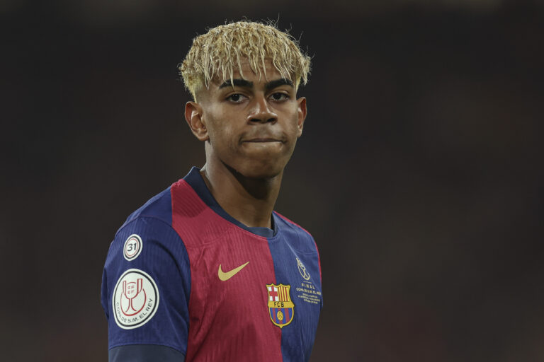 Lamine Yamal of FC Barcelona  during the Copa del Rey match, Final, between FC Barcelona and Real Madrid CF played at La Cartuja Stadium on April 26, 2025 in Sevilla, Spain. (Photo by Antonio Pozo / Pressinphoto)


2025.04.27 Sewilla
pilka nozna puchar krola 
FC Barcelona - Real Madryt 
Foto pressinphoto/SIPA USA/PressFocus

!!! POLAND ONLY !!!
