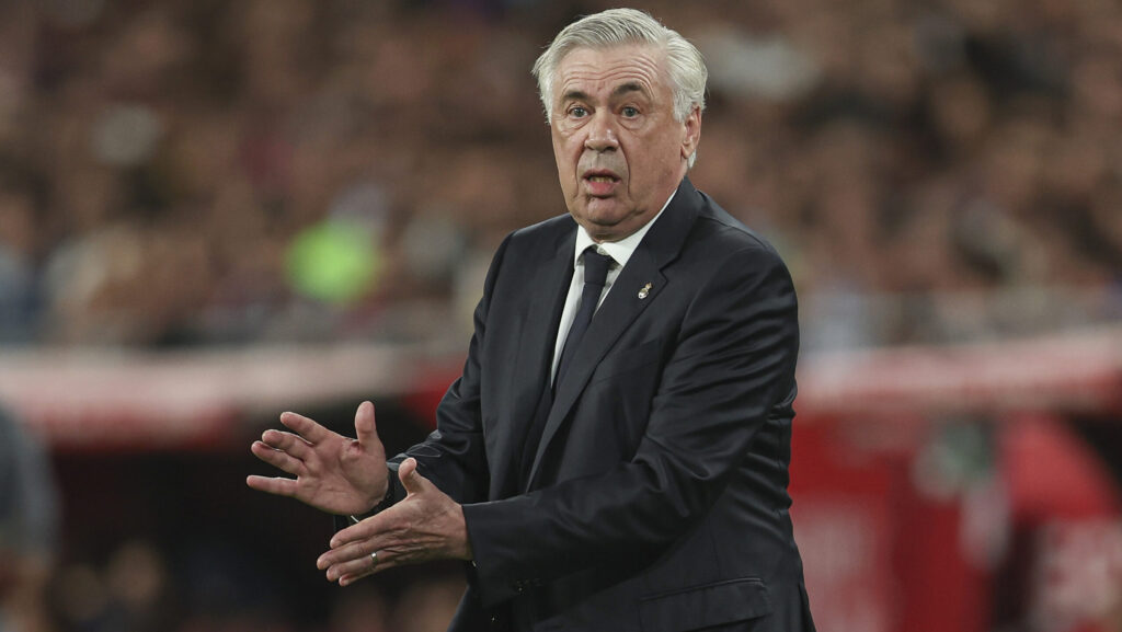 Real Madrid head coach Carlo Ancelotti  during the Copa del Rey match, Final, between FC Barcelona and Real Madrid CF played at La Cartuja Stadium on April 26, 2025 in Sevilla, Spain. (Photo by Antonio Pozo / Pressinphoto)


2025.04.27 Sewilla
pilka nozna puchar krola 
FC Barcelona - Real Madryt 
Foto pressinphoto/SIPA USA/PressFocus

!!! POLAND ONLY !!!