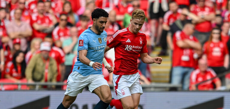 Omar Marmoush of Manchester City during the Emirates FA Cup Semi-final match at Wembley Stadium, London
Picture by Karl Vallantine/Focus Images Ltd 07712 695755
27/04/2025
2025.04.27 Londyn
Pilka nozna puchar anglii
Nottingham Forest - Manchester City
Foto Karl Vallantine/Focus Images/MB Media/PressFocus

!!! POLAND ONLY !!!