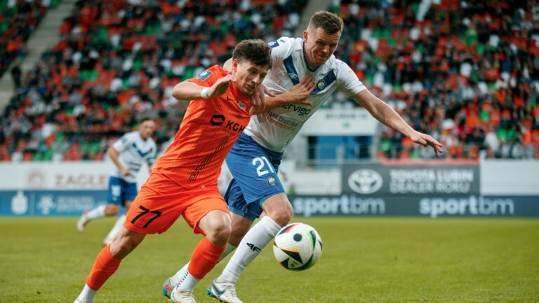 2025.04.28 Lubin
Pilka nozna PKO Ekstraklasa sezon 2024/2025
KGHM Zaglebie Lubin - Stal Mielec
N/z Kajetan Szmyt Mateusz Matras
Foto Tomasz Folta / PressFocus

2025.04.28 Lubin
Football PKO Ekstraklasa season 2024/2025
KGHM Zaglebie Lubin - Stal Mielec
Kajetan Szmyt Mateusz Matras
Credit: Tomasz Folta / PressFocus