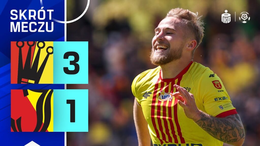 SKRÓT MECZU: Korona Kielce 3:1 Jagiellonia Białystok