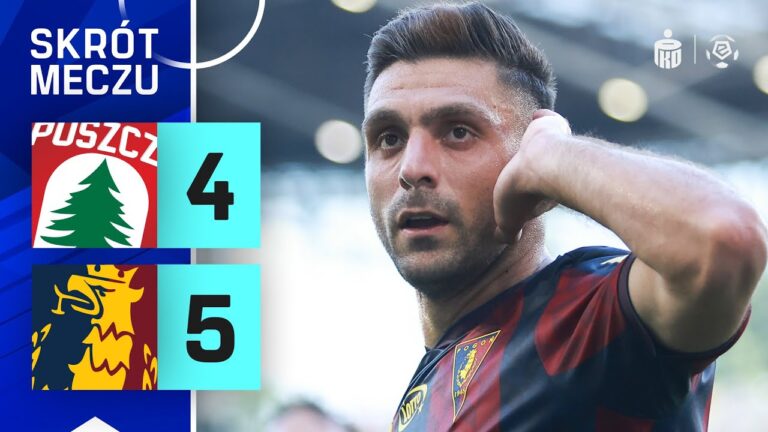 SKRÓT MECZU: Puszcza Niepołomice 4:5 Pogoń Szczecin