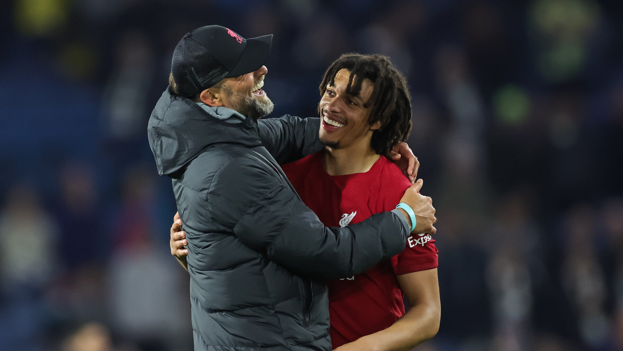 Jrgen Klopp Manager of Liverpool embraces Trent Alexander-Arnold #66 of Liverpool at the end of the Premier League match Leeds United vs Liverpool at Elland Road, Leeds, United Kingdom, 17th April 2023

(Photo by Mark Cosgrove/News Images) in ,  on 4/17/2023. (Photo by Mark Cosgrove/News Images/Sipa USA)
2023.04.17 Leeds
pilka nozna liga angielska
Leeds United - Liverpool
Foto Mark Cosgrove/News Images/SIPA USA/PressFocus

!!! POLAND ONLY !!!