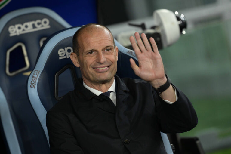 Massimiliano Allegri (head coach Juventus FC) during the Coppa Italia Semi final (leg 2 of  2)  soccer match between Lazio and Juventus at Rome's Olympic Stadium, Italy - Tuesday, April 23, 2024. Sport - Soccer . (Photo by Alfredo Falcone/LaPresse) (Photo by Alfredo Falcone/LaPresse/Sipa USA)
2024.04.23 Rzym
pilka nozna Puchar Wloch
Lazio Rzym - Juventus Turyn
Foto Alfredo Falcone/LaPresse/SIPA USA/PressFocus

!!! POLAND ONLY !!!