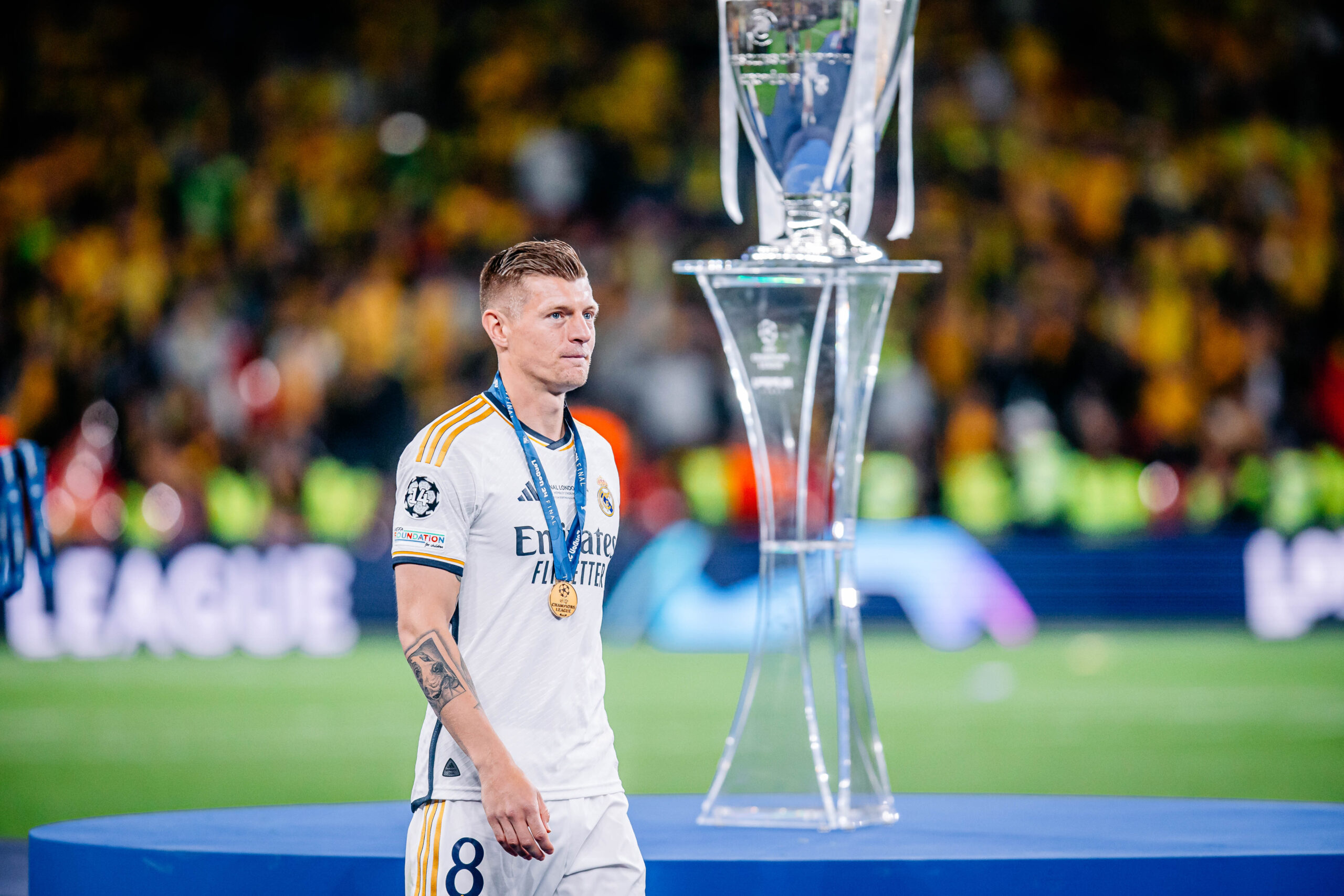 2024.06.02 Londyn
Pilka nozna Liga Mistrzow Sezon 2023/2024 Final, Wembley Stadium
Final Ligi Mistrzow Borussia Dortmund - Real Madryt
N/z puchar ligi mistrzow champions league trophy cup Toni Kroos
Foto Mateusz Porzucek PressFocus

2024.06.02 Londyn
UEFA Champions League Final Season 2023/2024
Final Ligi Mistrzow Borussia Dortmund - Real Madryt
puchar ligi mistrzow champions league trophy cup Toni Kroos
Credit: Mateusz Porzucek PressFocus