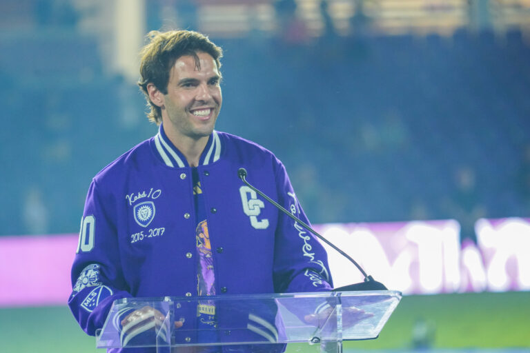 Orlando, Florida, USA, July 6, 2024, Ricardo Kaka speaking during the Legends Terrace Induction ceremony at Inter&amp;Co Stadium.  (Photo by Marty Jean-Louis/Sipa USA)
2024.07.06 Orlando
pilka nozna , amerykanska liga MLS
Orlando City SC - DC United
Foto Marty Jean-Louis/SIPA USA/PressFocus

!!! POLAND ONLY !!!