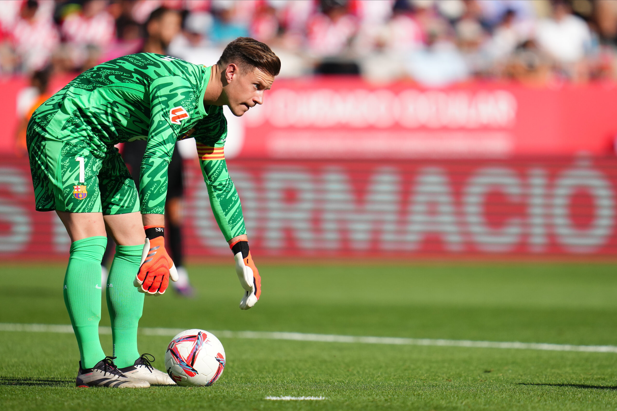 Marc-Andre Ter Stegen of FC Barcelona  during the La Liga EA Sports match between Girona FC and FC Barcelona played at 
Montilivi Stadium on September 15, 2024 in 
Girona, Spain. (Photo by Bagu Blanco/ PRESSINPHOTO)
2024.09.15 Girona
pilka nozna Liga Hiszpanska
Girona FC - FC Barcelona
Foto Bagu Blanco/pressinphoto/SIPA USA/PressFocus

!!! POLAND ONLY !!!
