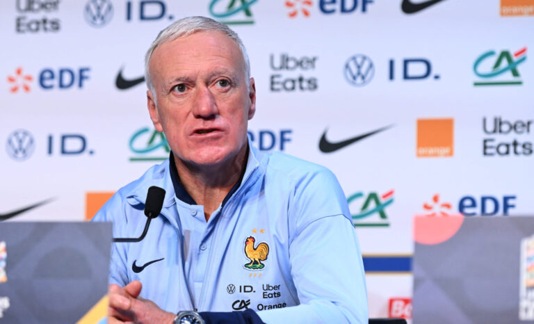 Didier Deschamps during a press conference before the Nation league match between France and Israel at the "Stade de France". Wednesday november 13th, 2024. PHOTO: CHRISTOPHE SAIDI / SIPA.//04SAIDICHRISTOPHE_SAIDI0034/Credit:CHRISTOPHE SAIDI/SIPA/2411140902
2024.11.14 Paryz
pilka nozna Liga Narodow
Przygotowania do meczu Francja - Izrael
Foto Christophe Saidi/SIPA/PressFocus

!!! POLAND ONLY !!!