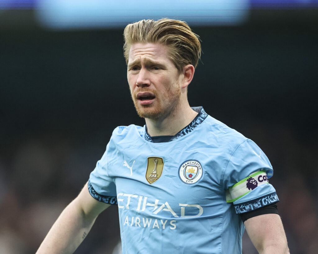 Kevin De Bruyne of Manchester City during the Premier League match Manchester City vs Everton at Etihad Stadium, Manchester, United Kingdom, 26th December 2024

(Photo by Mark Cosgrove/News Images) in Manchester, United Kingdom on 12/26/2024. (Photo by Mark Cosgrove/News Images/Sipa USA)
2024.12.26 Manchester
pilka nozna liga angielska
Manchester City - Everton
Foto News Images/SIPA USA/PressFocus

!!! POLAND ONLY !!!