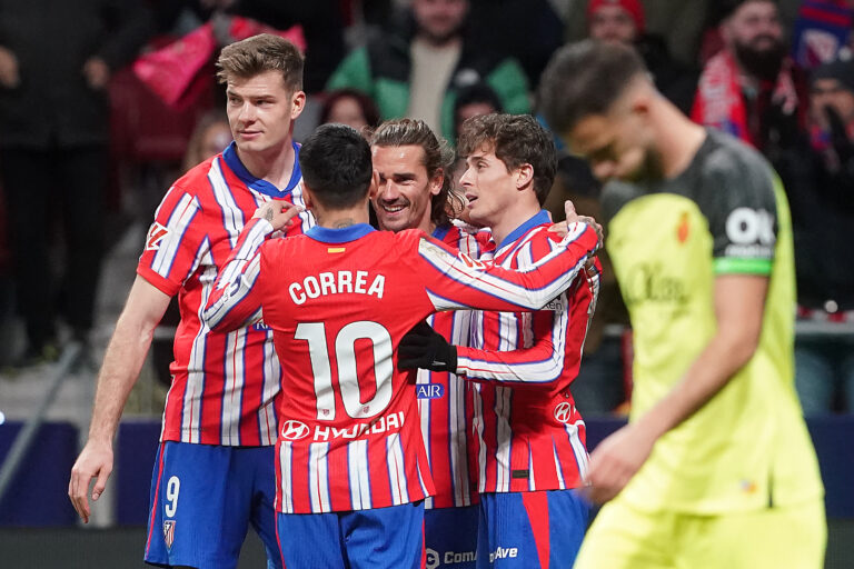 Atletico de Madrid's Angel Correa, Alexander Sorloth, Antoine Griezmannn and Rodrigo Riquelme celebrate goal during La Liga match. February 1,2025. (Photo by Acero/Alter Photos/Sipa USA)
2025.02.01 Madryt
pilka nozna liga hiszpanska
Atletico Madryt - RCD Mallorca
Foto Acero/Alter Photos/SIPA USA/PressFocus
!!! POLAND ONLY !!!