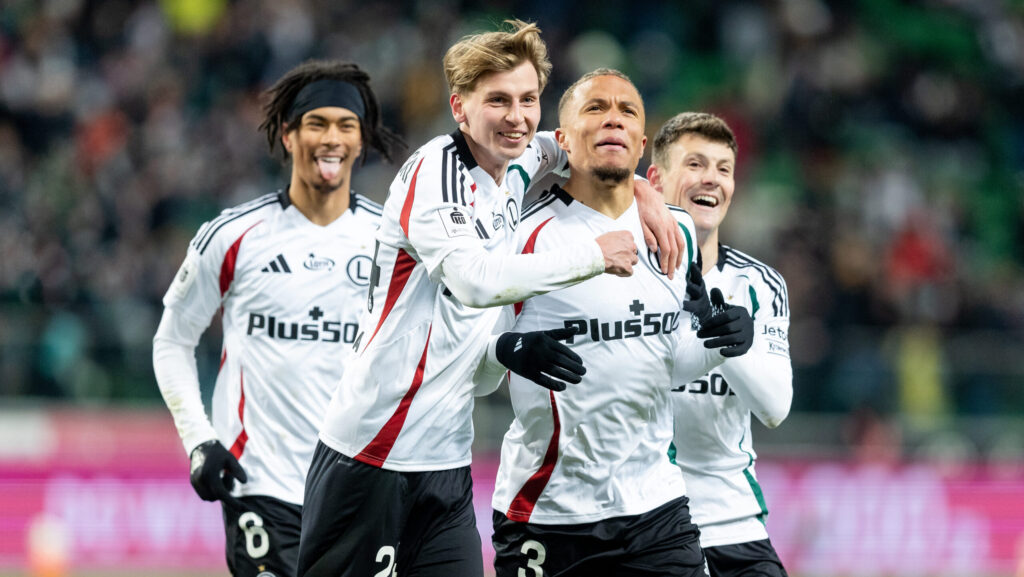 2025.02.15 Warszawa
pilka nozna PKO Ekstraklasa sezon 2024/2025
Legia Warszawa - Puszcza Niepolomice
N/z Maxi Oyedele (Legia), Jan Ziolkowski (Legia), Steve Kapuadi (Legia), Marc Gual (Legia), radosc
Foto Tomasz Jastrzebowski / Foto Olimpik / PressFocus

2025.02.15 Warszawa
Football - Polish PKO Ekstraklasa season 2024/2025
Legia Warszawa - Puszcza Niepolomice
Maxi Oyedele (Legia), Jan Ziolkowski (Legia), Steve Kapuadi (Legia), Marc Gual (Legia), radosc
Credit: Tomasz Jastrzebowski / Foto Olimpik / PressFocus