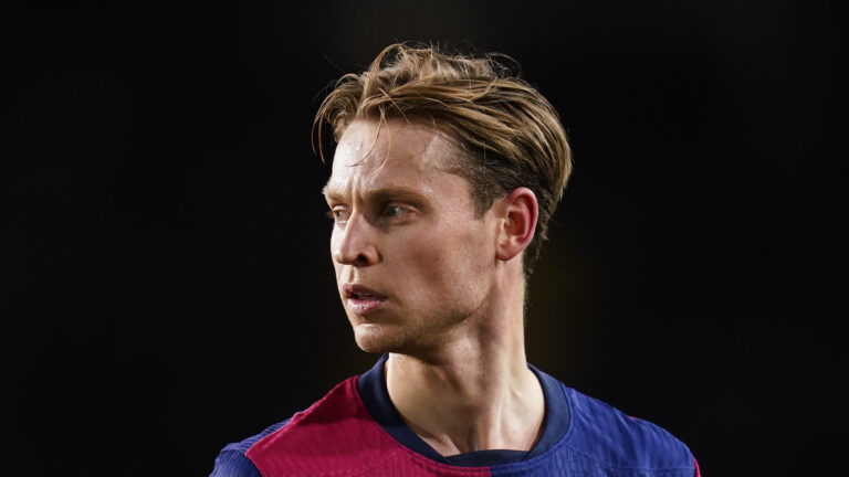 Frenkie de Jong of FC Barcelona  during the Copa del Rey match, Semi-finals, leg 1, between FC Barcelona and Atletico de Madrid played at Lluis Companys Stadium on February 25, 2025 in Barcelona, Spain. (Photo by Sergio Ruiz / Imago)  (Photo by pressinphoto/Sipa USA)
2025.02.25 Barcelona
pilka nozna Puchar Krola
FC Barcelona - Atletico Madryt
Foto Pressinphoto/SIPA USA/PressFocus

!!! POLAND ONLY !!!