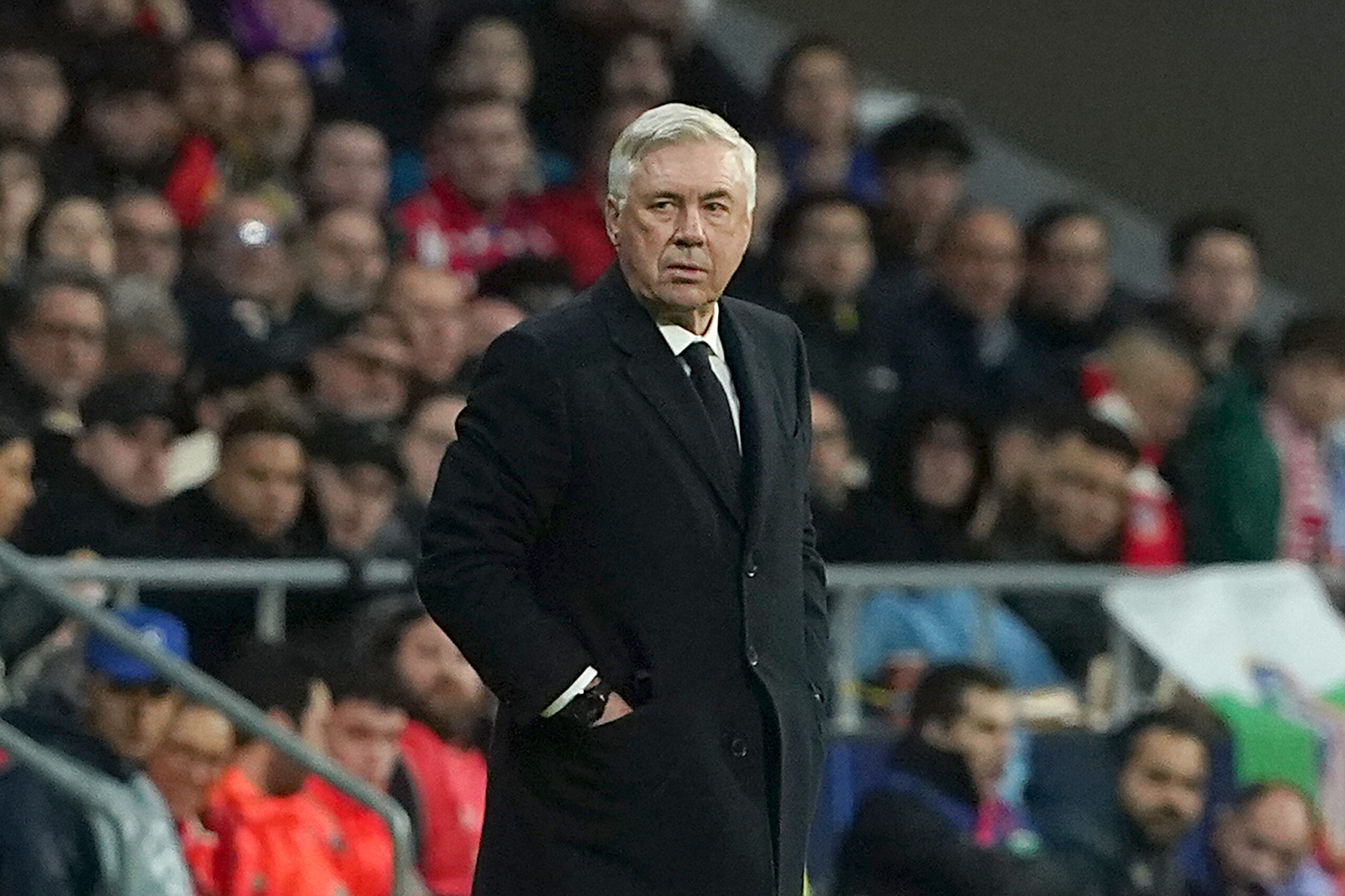 Real Madrid CF's coach Carlo Ancelotti during Champions League 2024/2025 Round of 16 2nd leg match. March 12,2025. (Photo by Acero/Alter Photos/Sipa USA)
2025.03.12 Madryt
pilka nozna liga mistrzow
Atletico Madryt - Real Madryt
Foto Alter Photos/SIPA USA/PressFocus
!!! POLAND ONLY !!!