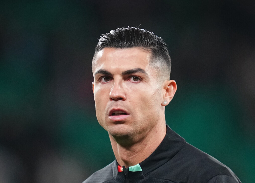 March 23 2025: Cristiano Ronaldo of Portugal  looks on during a UEFA Nations League game, Portugal vs Denmark, at Josa Alvalade Stadium, Lissabon, Portugal. Ulrik Pedersen/CSM/Sipa USA (Credit Image: © Ulrik Pedersen/Cal Sport Media/Sipa USA)
2025.03.23 Lizbona
pilka nozna liga narodow
Portugalia - Dania 
Foto Cal Sport Media/SIPA USA/PressFocus

!!! POLAND ONLY !!!