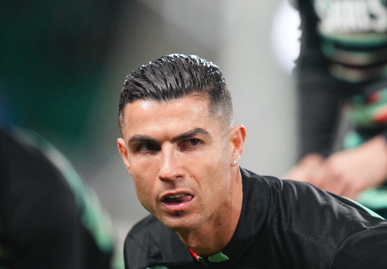 March 23 2025: Cristiano Ronaldo of Portugal  looks on during a UEFA Nations League game, Portugal vs Denmark, at Josa Alvalade Stadium, Lissabon, Portugal. Ulrik Pedersen/CSM/Sipa USA (Credit Image: © Ulrik Pedersen/Cal Sport Media/Sipa USA)
2025.03.23 Lizbona
pilka nozna liga narodow
Portugalia - Dania 
Foto Cal Sport Media/SIPA USA/PressFocus

!!! POLAND ONLY !!!