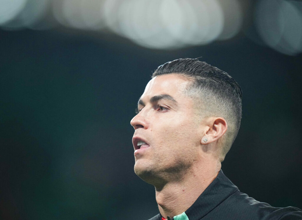 March 23 2025: Cristiano Ronaldo of Portugal  looks on during a UEFA Nations League game, Portugal vs Denmark, at Josa Alvalade Stadium, Lissabon, Portugal. Ulrik Pedersen/CSM/Sipa USA (Credit Image: © Ulrik Pedersen/Cal Sport Media/Sipa USA)
2025.03.23 Lizbona
pilka nozna liga narodow
Portugalia - Dania 
Foto Cal Sport Media/SIPA USA/PressFocus

!!! POLAND ONLY !!!