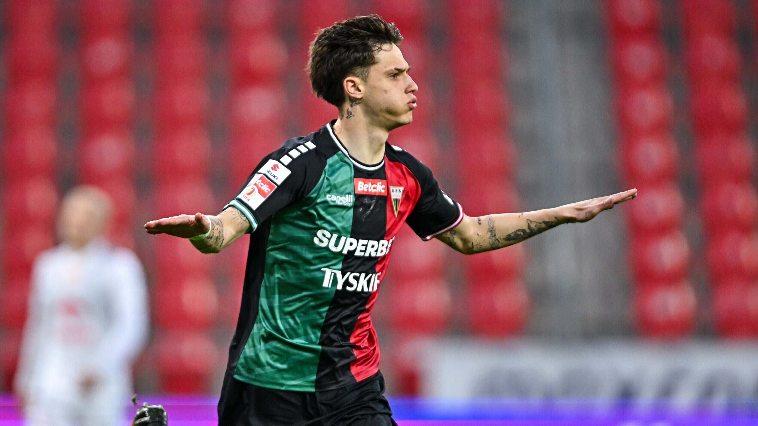 2025.03.31 Tychy
Pilka nozna Betclic 1 Liga sezon 2024/2025
GKS Tychy - Wisla Plock
N/z Bramka gol radosc Natan Dziegielewski
Foto Lukasz Sobala / PressFocus
2025.03.31 Tychy
Football Polish First League season 2024/2025
GKS Tychy - Wisla Plock
Bramka gol radosc Natan Dziegielewski
Credit: Lukasz Sobala / PressFocus