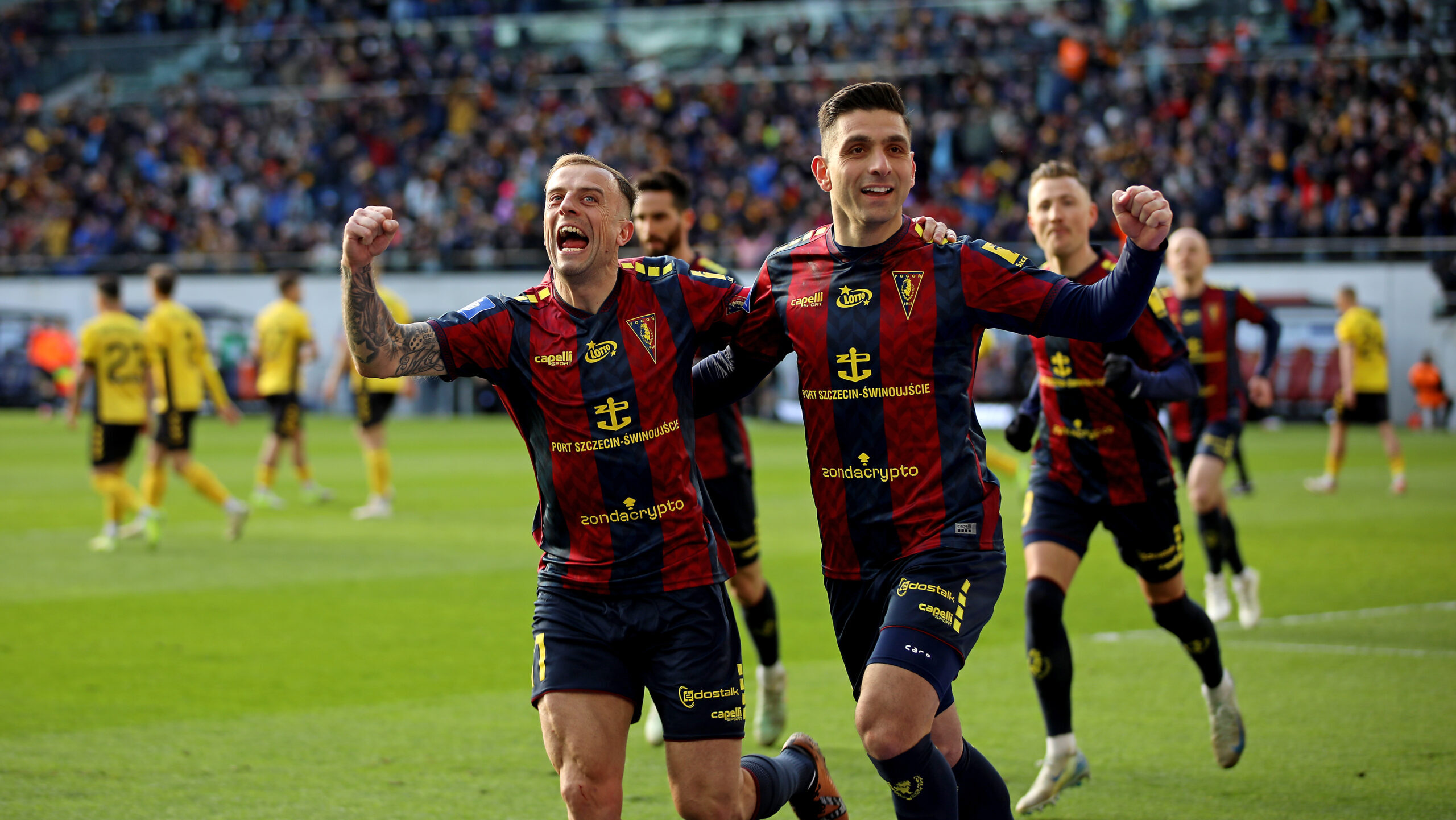 2025.04.06 Szczecin
Pilka nozna , PKO BP Ekstraklasa sezon 2024/25
Pogon Szczecin - GKS Katowice
N/z Pilkarze Pogoni, radosc po bramce na 1-0, gol, bramka, Kamil Grosicki, Efthymios Koulouris
Foto Katarzyna Dzierzynska / PressFocus

2025.04.06 Szczecin
Football Polish top league , 2024/2025 season
Pogon Szczecin - GKS Katowice
Pilkarze Pogoni, radosc po bramce na 1-0, gol, bramka, Kamil Grosicki, Efthymios Koulouris
Credit: Katarzyna Dzierzynska / PressFocus