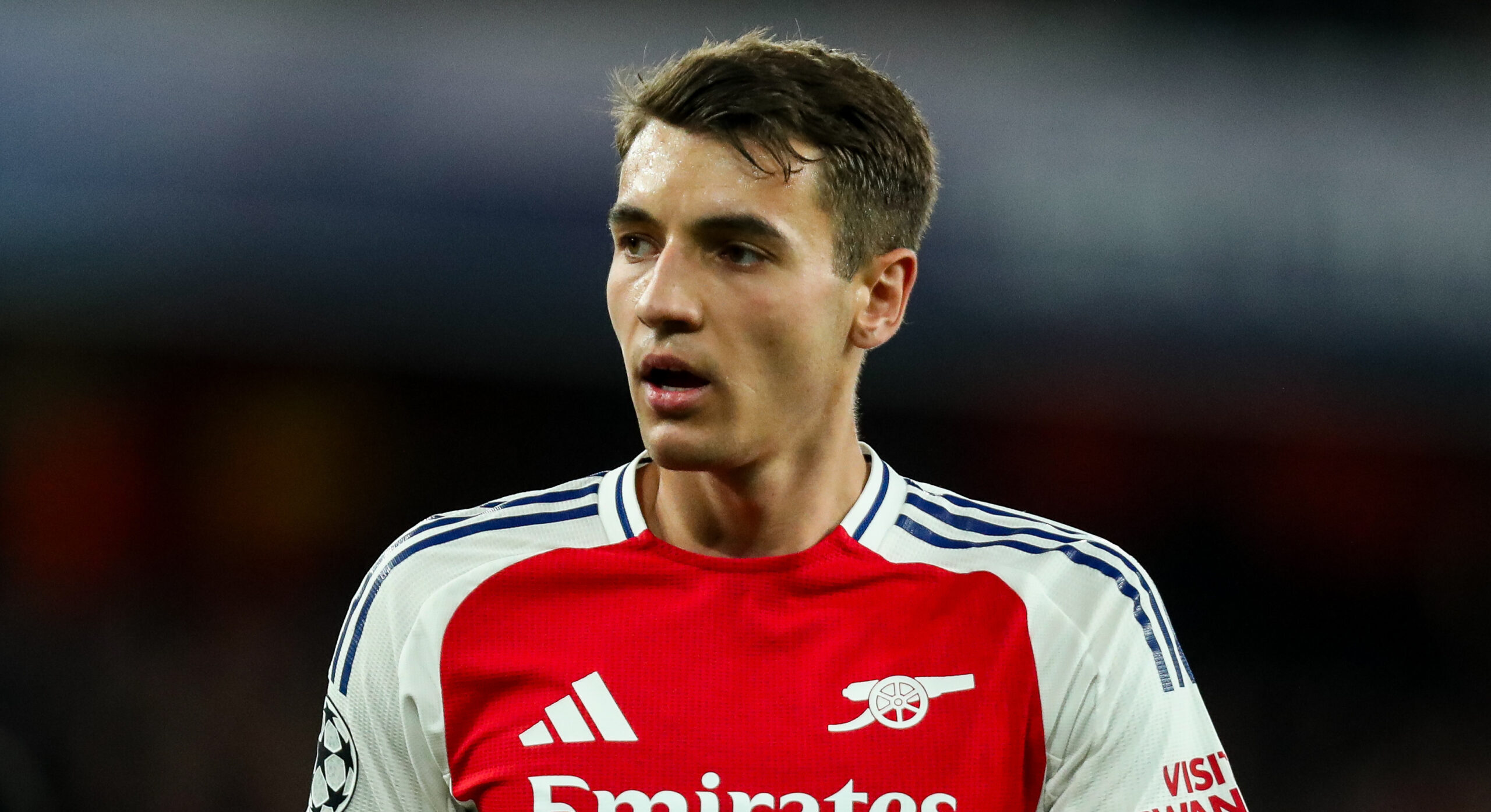 Jakub Kiwior of Arsenal looks on during the UEFA Champions League Quarter-finals match Arsenal vs Real Madrid at Emirates Stadium, London, United Kingdom, 8th April 2025

(Photo by Izzy Poles/News Images) in London, United Kingdom on 4/8/2025. (Photo by Izzy Poles/News Images/Sipa USA)
2025.04.08 Londyn
pilka nozna liga Mistrzow
Arsenal Londyn  - Real Madryt
Foto News Media/SIPA USA/PressFocus

!!! POLAND ONLY !!!