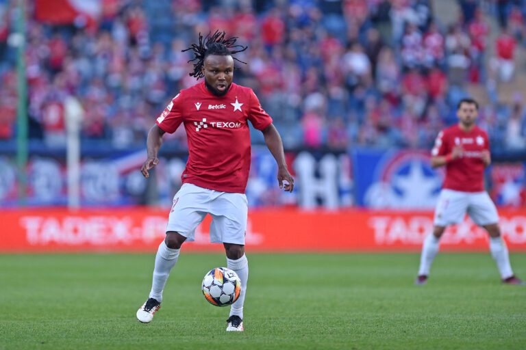 2025.04.19 Krakow
Pilka nozna , Betclic I liga , sezon 2024/25
Wisla Krakow - Pogon Siedlce
N/z James Igbekeme
Foto Krzysztof Porebski / PressFocus

2025.04.19 Krakow
Football , Polish league, second level , 2024/2025 season
Wisla Krakow - Pogon Siedlce
James Igbekeme
Credit: Krzysztof Porebski / PressFocus