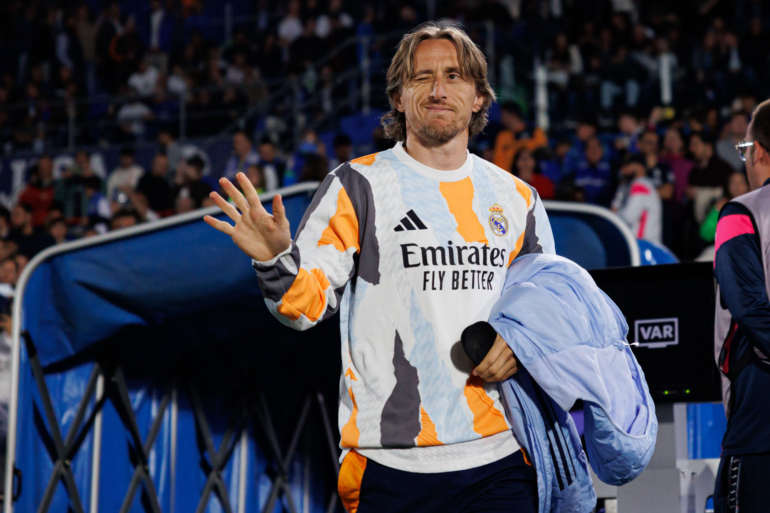 Luka Modric of Real Madrid CF seen in action during LaLiga EA SPORTS game between teams of Getafe CF and Real Madrid CF at Estadio Coliseum. Final score Getafe CF 0 : 1 Real Madrid CF (Photo by Maciej Rogowski / SOPA Images/Sipa USA)
2025.04.23 Madryt
pilka nozna liga hiszpanska
Getafe CF - Real Madryt
Foto SOPA Images/SIPA USA/PressFocus
!!! POLAND ONLY !!!