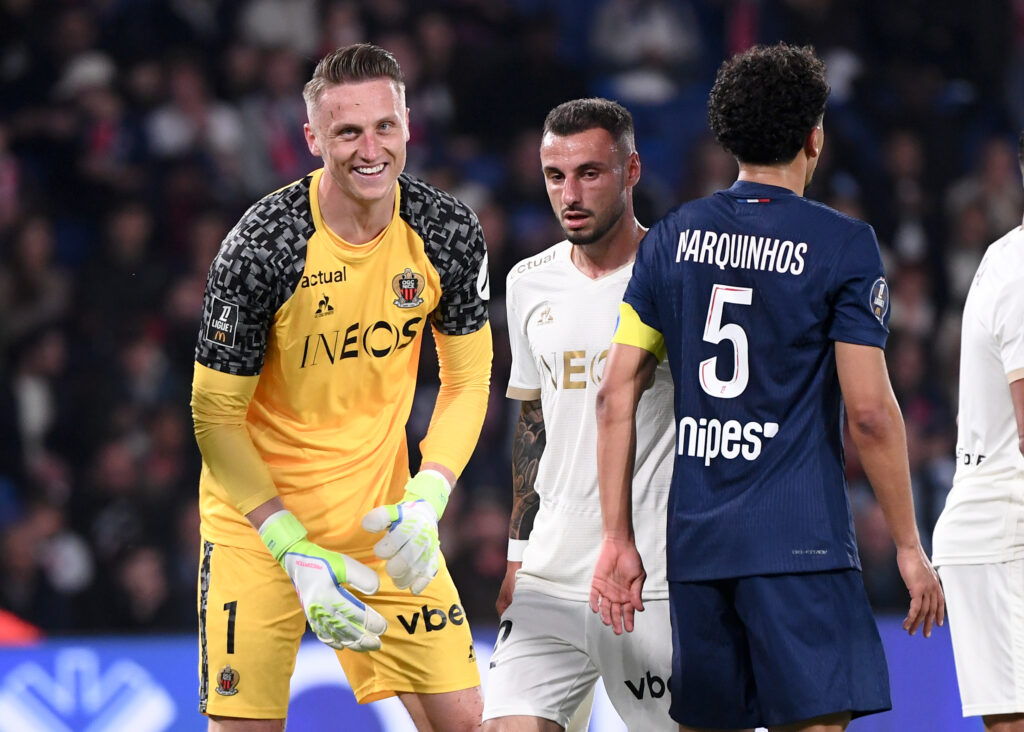 92 Jonathan CLAUSS (ogcn) - 01 Marcin BULKA (ogcn) during the Ligue 1 MCDonald&#039;s match between Paris and Nice on April 25, 2025 at Parc des Princes in Paris, France. (Photo by Philippe Lecoeur/FEP/Icon Sport/Sipa USA)
2025.04.25 Paryz
pilka nozna liga francuska
PSG - OGC Nice
Foto Icon Sport/SIPA USA/PressFocus

!!! POLAND ONLY !!!