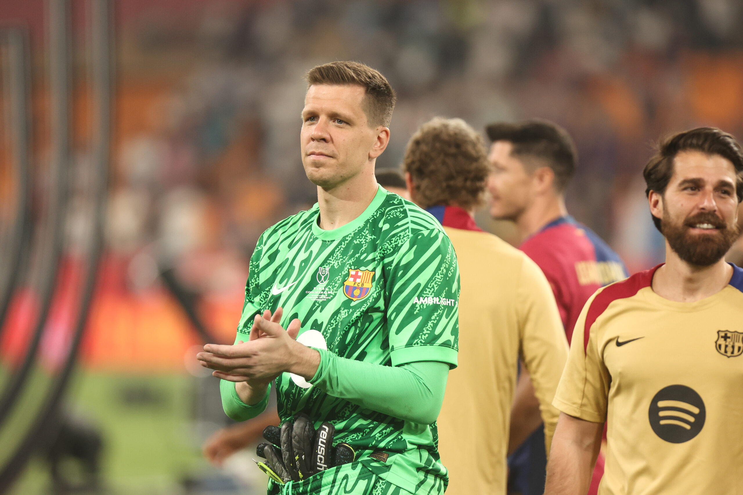 2025.04.26 Estadio La Cartuja Sevilla
pilka nozna Copa del Rey Puchar Krola Hiszpanii final 2025
FC Barcelona - Real Madryt CF
N/z Barcelona medal puchar dekoracja radosc Wojciech Szczesny
Foto Szymon Gorski / PressFocus
2025.04.26 Estadio La Cartuja Sevilla
Football Spanish Cup Copa del Rey final 2025
FC Barcelona - Real Madryt CF
Barcelona medal puchar dekoracja radosc Wojciech Szczesny
Credit: Szymon Gorski / PressFocus
