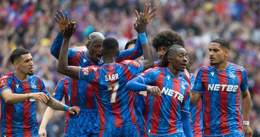 Crystal Palace FC v Aston Villa FC GOAL 1-0 Crystal Palace midfielder Eberechi Eze 10 scores and celebrates during the Crystal Palace FC v Aston Villa FC Emirates FA Cup Semi-Final Match at Wembley Stadium, London, United Kingdom on 26 April 2025 Credit: Ian Stephen/Every Second Media Editorial use only. All images are copyright Every Second Media Limited. No images may be reproduced without prior permission. All rights reserved. Premier League and Football League images are subject to licensing agreements with Football DataCo Limited. see https://www.football-dataco.com Copyright: xIMAGO/EveryxSecondxMediax ESM-1445-0121 IanxStephenx/xEveryxSecondxMediax
2025.04.26 Londyn
pilka nozna , Puchar Anglii
Crystal Palace - Aston Villa
Foto IMAGO/PressFocus

!!! POLAND ONLY !!!