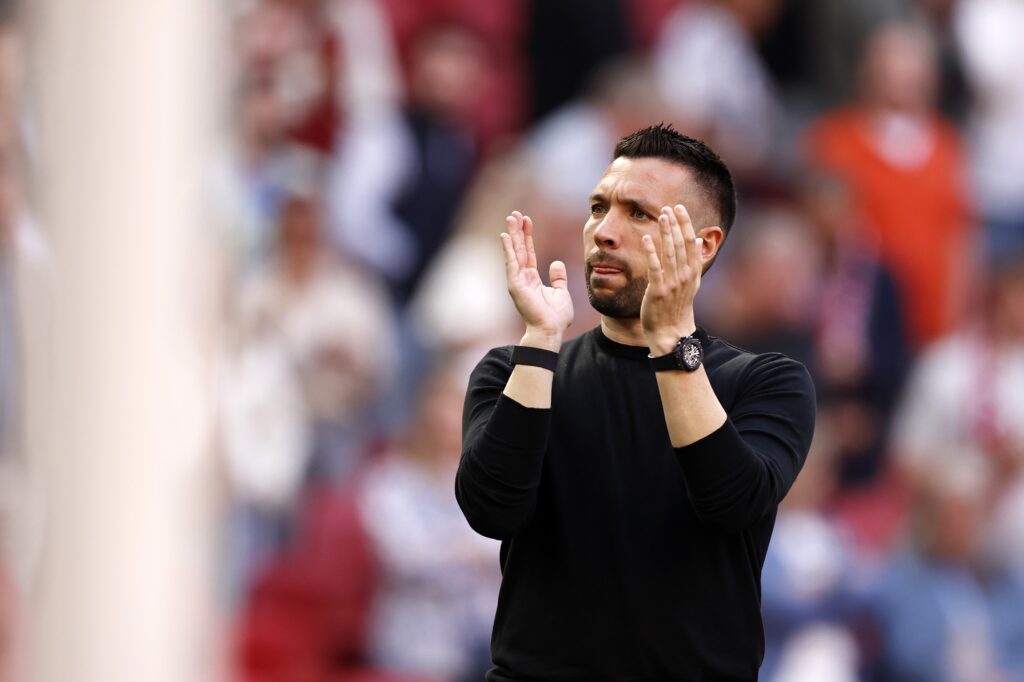 4/27/2025 - AMSTERDAM - Ajax coach Francesco Farioli during the Dutch Eredivisie match between AFC Ajax and Sparta Rotterdam at the Johan Cruijff ArenA on April 27, 2025 in Amsterdam, Netherlands. ANP MAURICE VAN STEEN /ANP/Sipa USA
2025.04.27 Amsterdam
pilka nozna liga holenderska
Ajax Amsterdam - Sparta Rotterdam
Foto ANP/SIPA USA/PressFocus

!!! POLAND ONLY !!!
