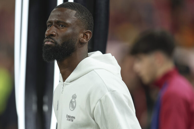 Antonio Rudiger of Real Madrid  during the Copa del Rey match, Final, between FC Barcelona and Real Madrid CF played at La Cartuja Stadium on April 26, 2025 in Sevilla, Spain. (Photo by Antonio Pozo / Pressinphoto)


2025.04.27 Sewilla
pilka nozna puchar krola 
FC Barcelona - Real Madryt 
Foto pressinphoto/SIPA USA/PressFocus

!!! POLAND ONLY !!!
