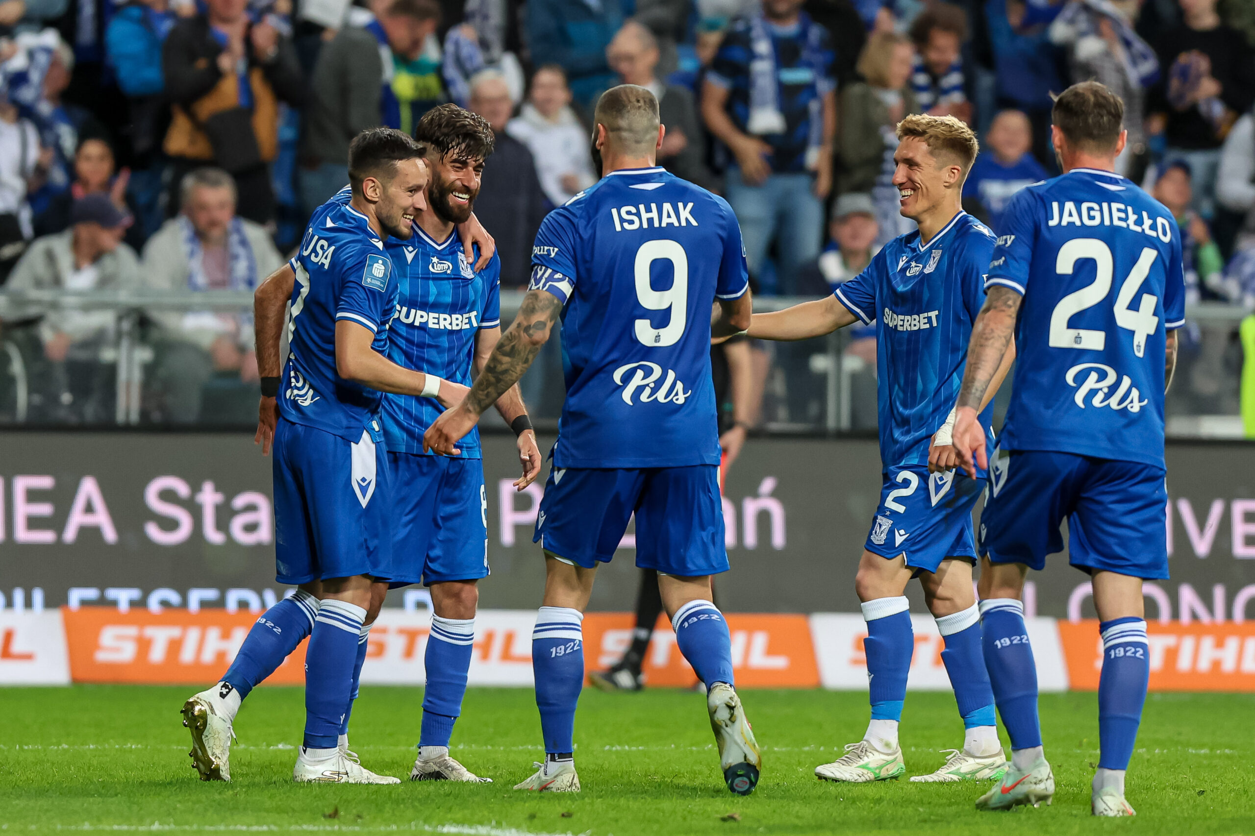 2025.05.03 Poznan
Pilka nozna Ekstraklasa sezon 2024/2025
Lech Poznan - Puszcza Niepolomice
N/z Afonso Sousa Ali Gholizadeh Mikael Ishak gol radosc bramka
Foto Pawel Jaskolka / PressFocus

2025.05.03 Poznan
Football Polish Ekstraklasa season 2024/2025
Lech Poznan - Puszcza Niepolomice
Credit: Pawel Jaskolka / PressFocus
