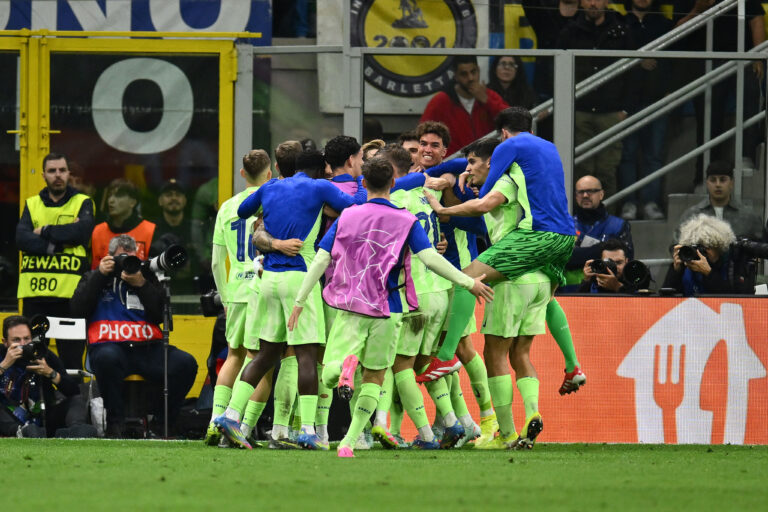 the UEFA Champions League 2024/25 Semi Final Second Leg match between FC Internazionale Milano and FC Barcelona at San Siro Stadium on May 6, 2025 in Milan, Italy (Photo by Domenico Cippitelli/IPA Sport / ipa-agency.net/IPA/Sipa USA)
2025.05.07 Mediolan
pilka nozna liga mistrzow
Inter Mediolan - FC Barcelona
Foto IPA/SIPA USA/PressFocus
!!! POLAND ONLY !!!