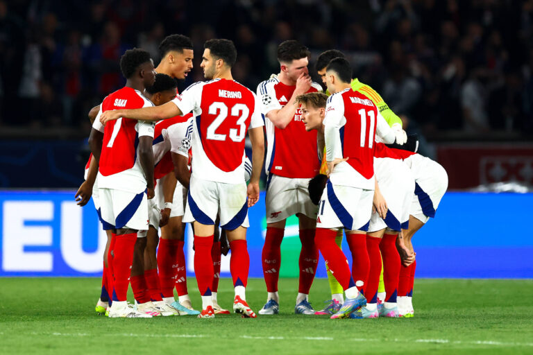 Paris Saint-Germain v Arsenal Champions League 07/05/2025. Semi-Final Arsenal players during the Champions League semi final match between Paris Saint-Germain and Arsenal at Parc des Princes, Paris, France on 7 May 2025. Editorial use only , Copyright: xNigelxKeenex PSI-22025-0094
2025.05.07 Paryz
pilka nozna , Liga Mistrzow
Paris Saint-Germain - Arsenal Londyn
Foto IMAGO/PressFocus
!!! POLAND ONLY !!!