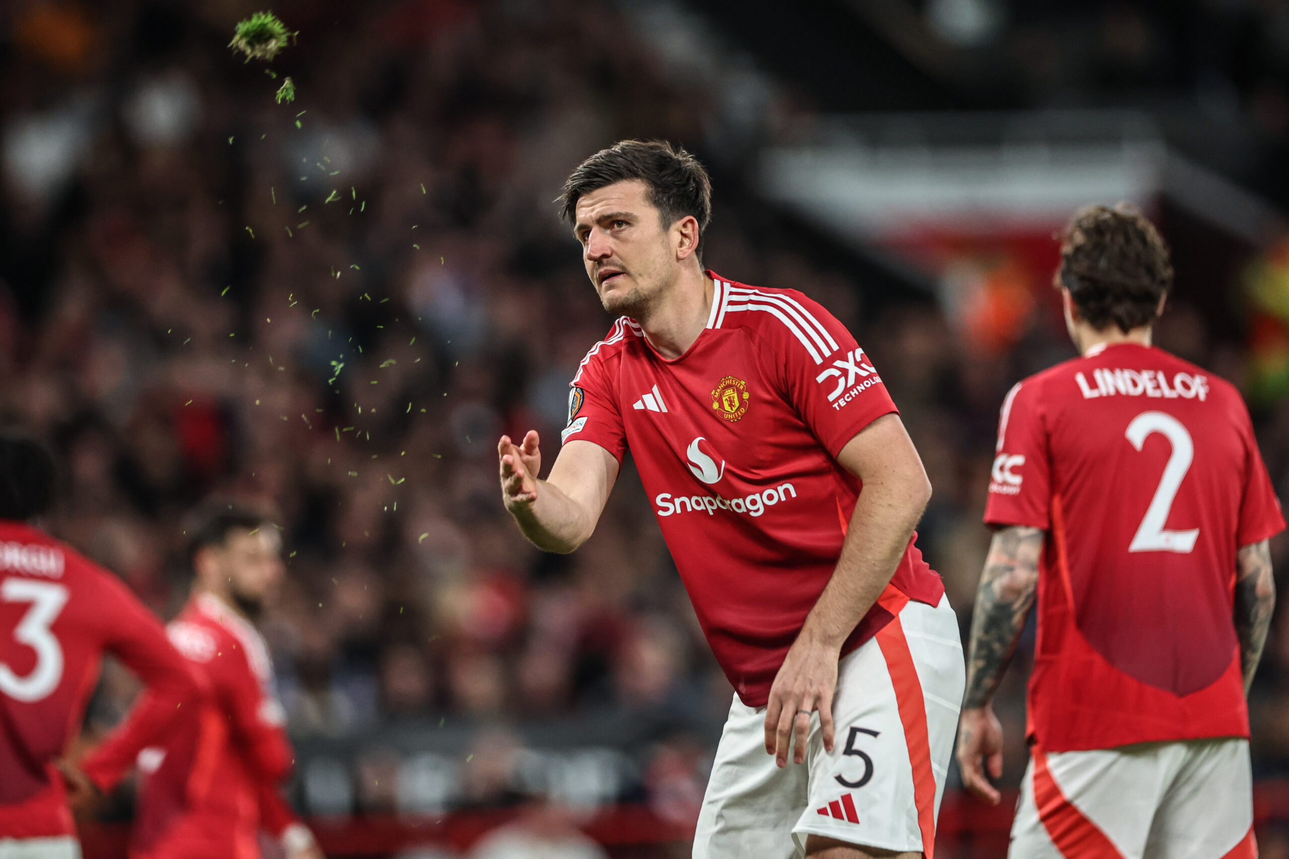 Harry Maguire of Manchester United during the UEFA Europa League Semi-final match Manchester United vs Athletic Bilbao at Old Trafford, Manchester, United Kingdom, 8th May 2025
(Photo by Mark Cosgrove/News Images) in Manchester, United Kingdom on 5/8/2025. (Photo by Mark Cosgrove/News Images/Sipa USA)
2025.05.08 Manchester
pilka nozna liga europy
Manchester United - Athletic Bilbao
Foto News Images /SIPA USA/PressFocus
!!! POLAND ONLY !!!