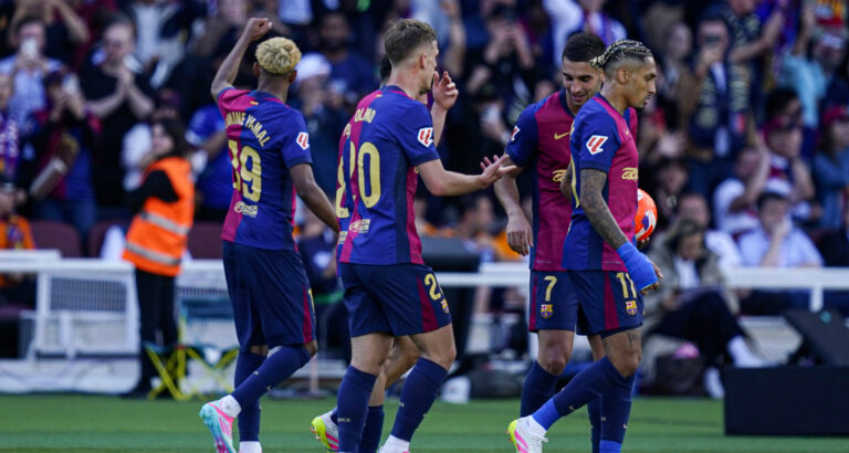 Lamine Yamal of FC Barcelona celebrates the 2-2 during the La Liga EA Sports match between FC Barcelona and Real Madrid CF played at Lluis Companys Stadium on 11 May 2025 in Barcelona, Spain. (Photo by Sergio Ruiz / Imago) (Photo by pressinphoto/Sipa USA)
2025.05.11 Barcelona
pilka nozna liga hiszpanska
FC Barcelona - Real Madryt
Foto pressinphoto/SIPA USA/PressFocus
!!! POLAND ONLY !!!