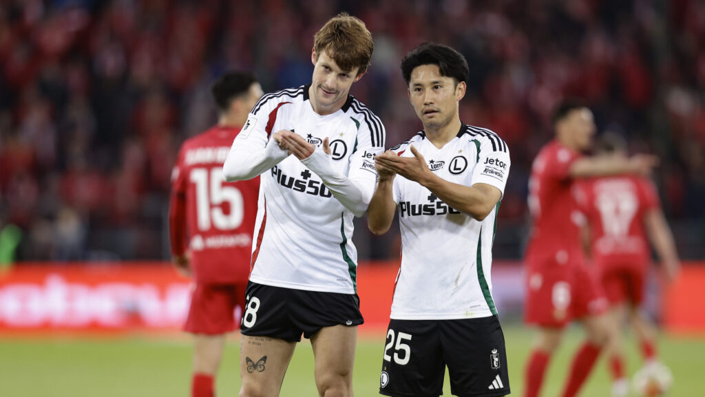 2025.05.15 Lodz 
pilka nozna PKO Ekstraklasa sezon 2024/2025 
Widzew Lodz - Legia Warszawa
N/z Marc Gual Ryoya Morishita
Foto Artur Kraszewski / PressFocus 

2025.05.15 Lodz 
Football - Polish PKO Ekstraklasa season 2024/2025 
Widzew Lodz - Legia Warszawa
Marc Gual Ryoya Morishita
Credit: Artur Kraszewski / PressFocus