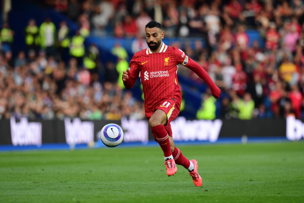 Brighton and Hove Albion v Liverpool Premier League 19/05/2025. Mohamed Salah Forward of Liverpool in action during the Premier League match between Brighton and Hove Albion and Liverpool at the American Express Stadium, Brighton and Hove, England on 19 May 2025. Brighton and Hove American Express Stadium East Sussex England Editorial use only DataCo restrictions apply See www.football-dataco.com , Copyright: xJeffxMoodx PSI-22108-0053
2025.05.19 Brighton
pilka nozna , liga angielska
Brighton and Hove Albion - FC Liverpool
Foto IMAGO/PressFocus

!!! POLAND ONLY !!!