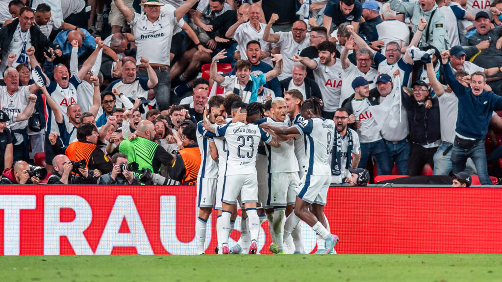 2025.05.21 Bilbao
2024/2025 UEFA Final Ligi Europy
Tottenham - Manchester United
N/z gol radosc bramka goal Brennan Johnson
Foto Mateusz Porzucek PressFocus

2025.05.21 Bilbao
UEFA Europa League Final
Bilbao San Memes Stadium
Tottenham - Manchester United
gol radosc bramka goal Brennan Johnson
Credit: Mateusz Porzucek PressFocus