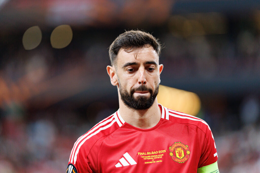 Bruno Fernandes seen during UEFA Europa League 2025 final game between Tottenham Hotspur FC and Manchester United, ManU FC Maciej Rogowski Bilbao San Mames Spain Copyright: xMaciejxRogowskix tottenhammanu2425-13
2025.05.21 Bilbao
pilka nozna , Liga Europy , final
Tottenham Hotspur - Manchester United
Foto IMAGO/PressFocus

!!! POLAND ONLY !!!